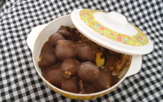 Carolinas recheadas com morangos