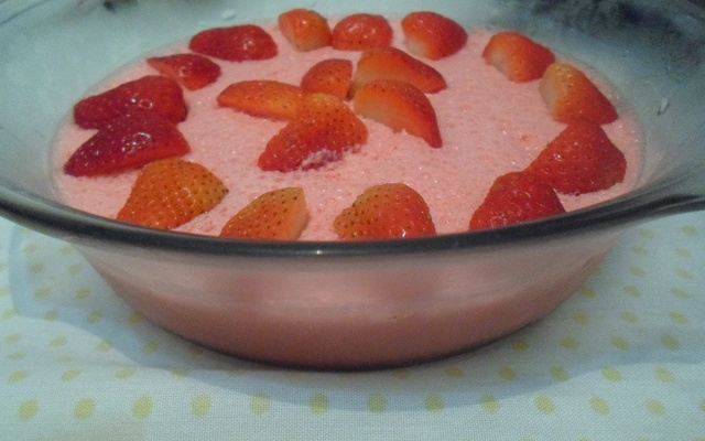 Mousse de morango facílimo
