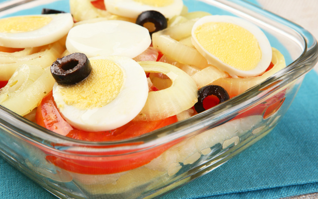 Batata com bacalhau gratinado