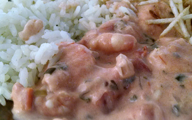 Estrogonofe de camarão