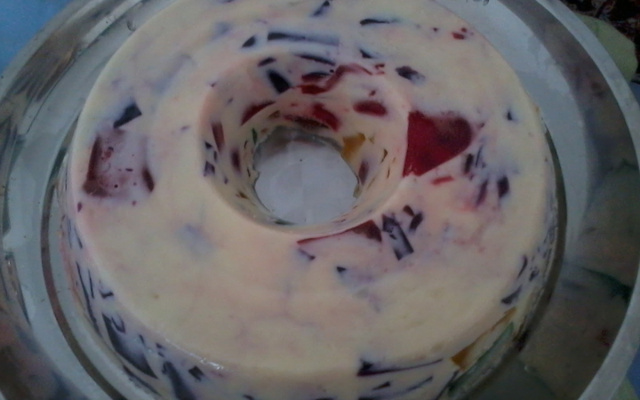 Gelatina colorida sem carboidrato