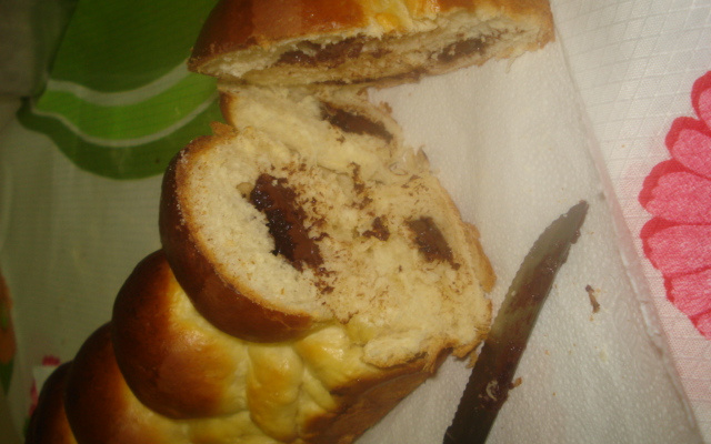 Pão doce de chocolate