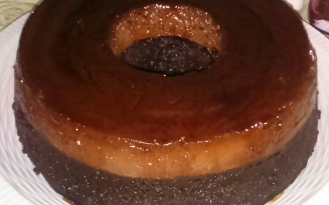 Bolo pudim de chocolate