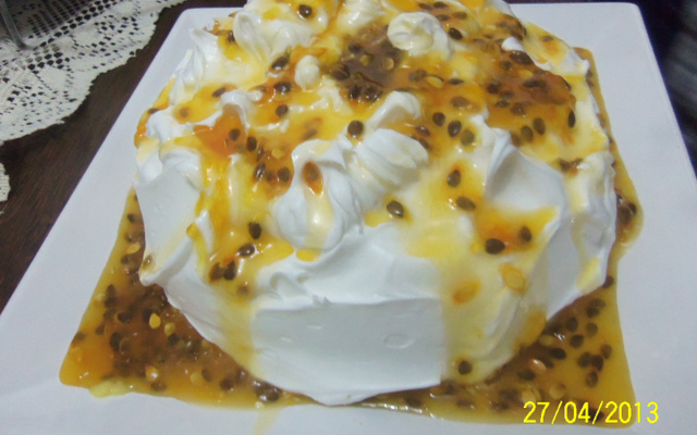 Torta pavê de maracujá