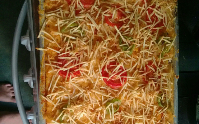 Arroz de forno com linguiça