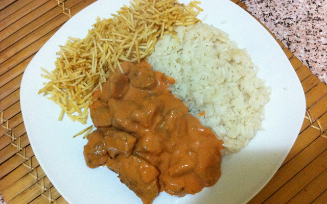 Estrogonofe de filé para duas pessoas