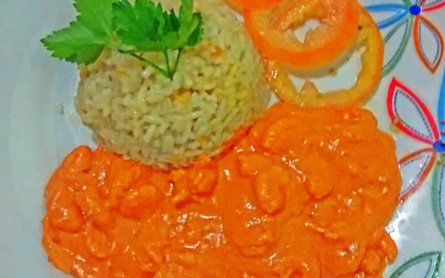 Estrogonofe de camarão