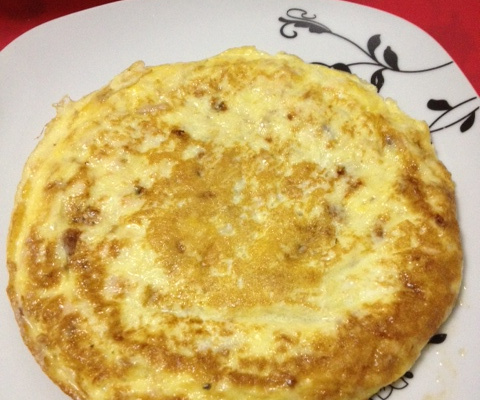 Omelete de salmão