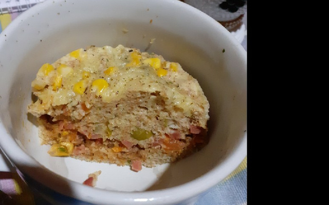 Torta fit de micro-ondas da Cacá