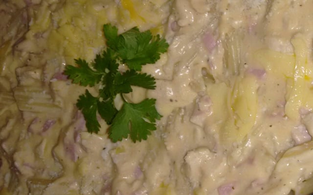 Macarrão cremoso com Frango