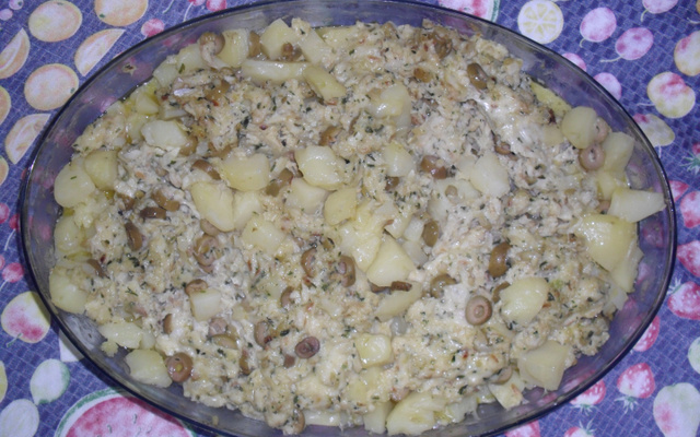 Salada de bacalhau rápida