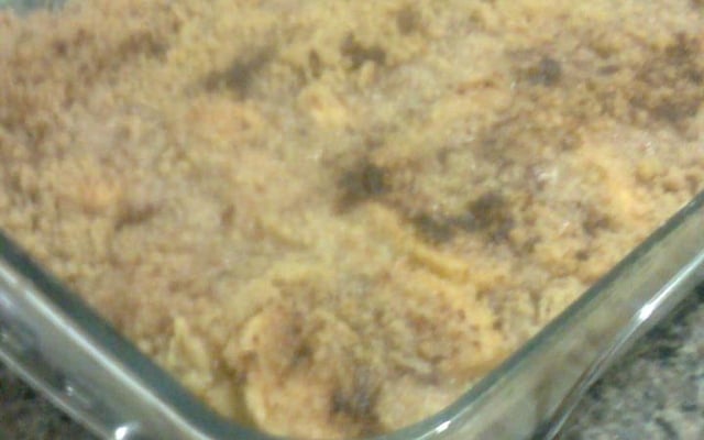 Cuca de maçã e banana