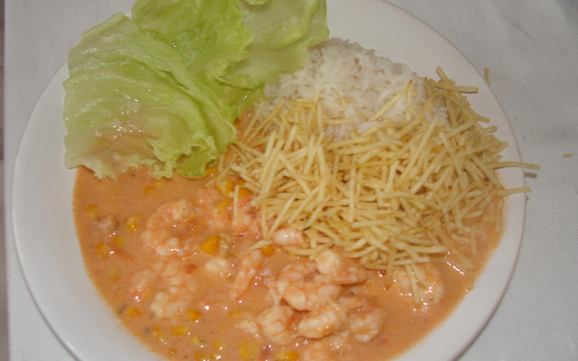 Estrogonofe de camarão prático