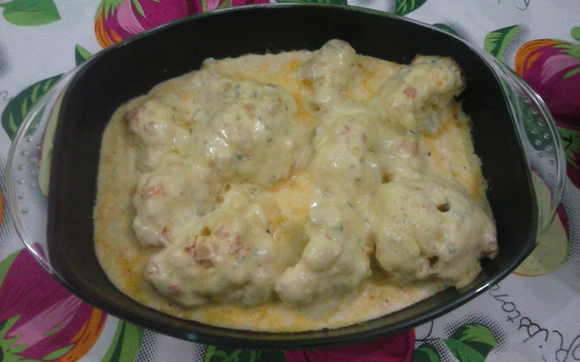 Couve-flor gratinada