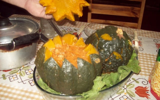 Abóbora deliciosamente recheada