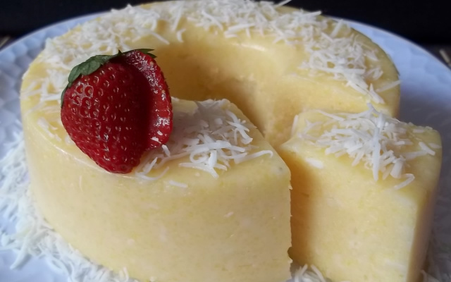 Pudim de canjiquinha (milho triturado)