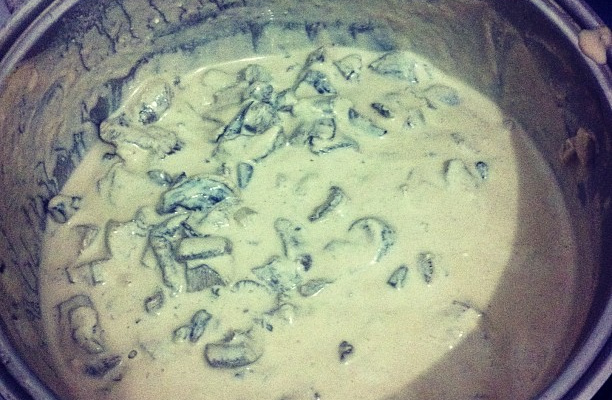 Pasta de funghi ao molho gorgonzola