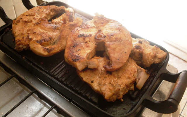 Posta de meca na chapa