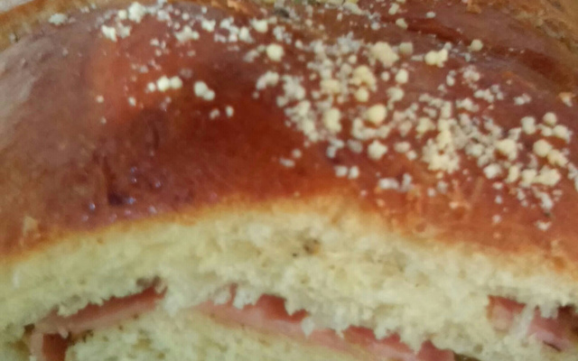 Pão pizza delicioso