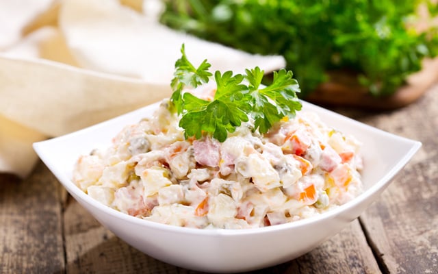 Salpicão sem frango simples com presunto, legumes e maionese