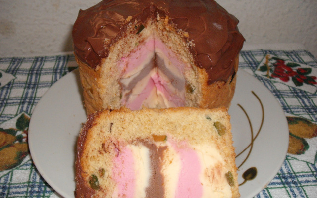 Panetone com Sorvete