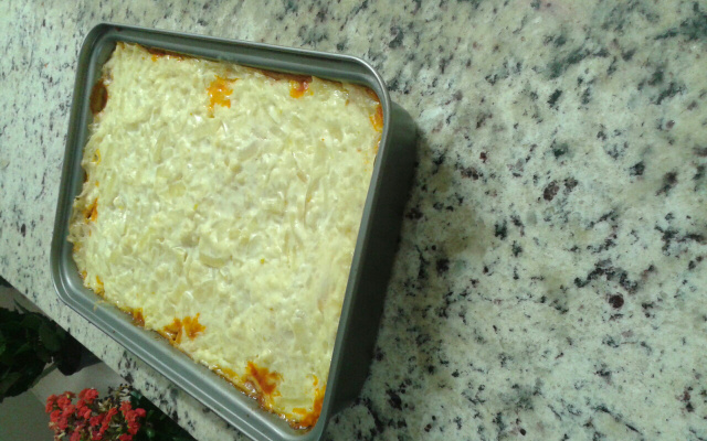 Lasanha de frango fácil de micro-ondas