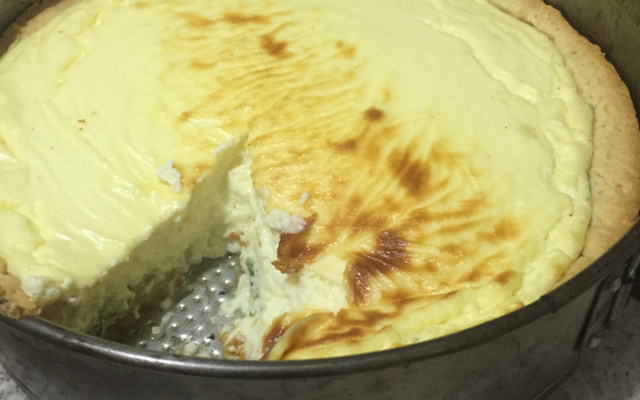 Quiche de queijo e alho poró