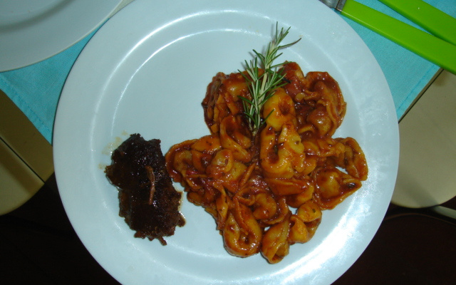 Capeletti ao ragú de carne