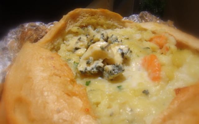 Risoto de Camarão e Gorgonzola no Pão Italiano - Risoto do Feu