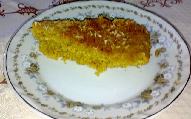 Bolo de fubá com açúcar mascavo do Lúcio Cezar