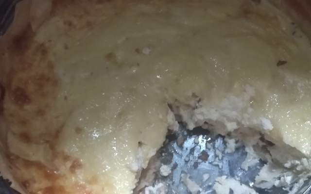 Quiche com massa de pastel