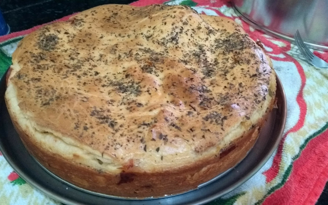 Torta de frango de liquidificador prática