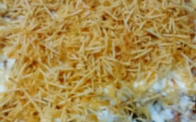 Picadinho de frango com requeijão ao forno