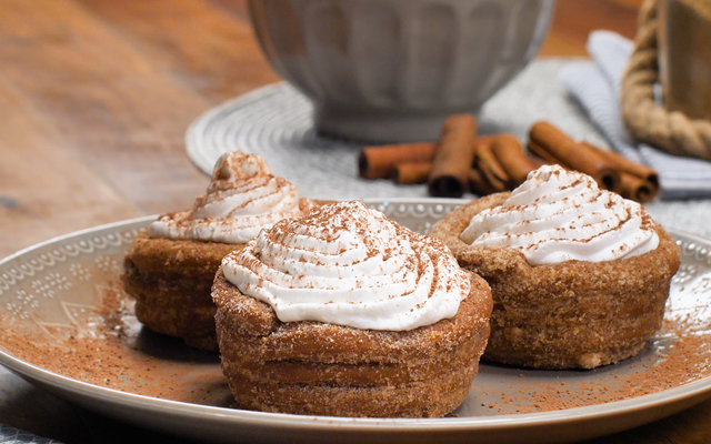 Taça de churros com mousse de chocolate