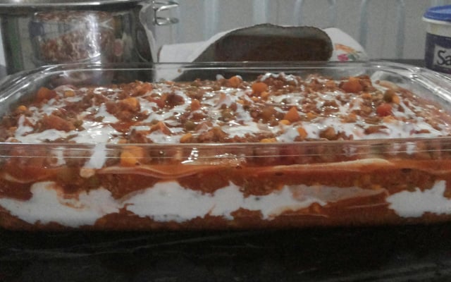 Lasanha com dois molhos