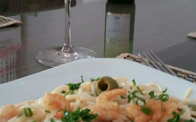 Espaguete de camarão à la Cristina