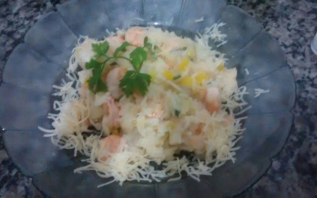Risoto de camarão divino