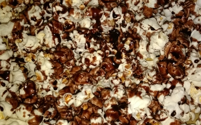 Pipoca doce de chocolate