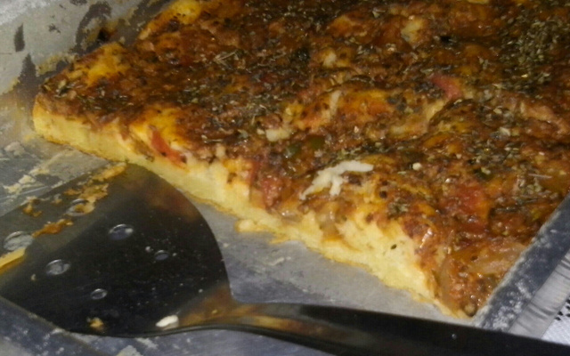 Pizza rápida de liquidificador
