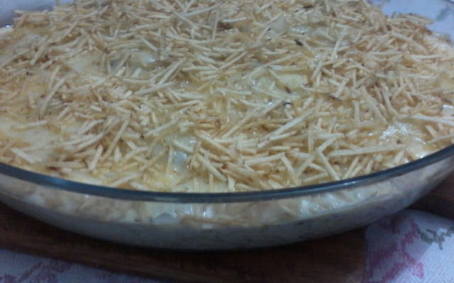 Fricassê de carne moída com requeijão