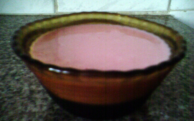 Gelatina com creme rosado