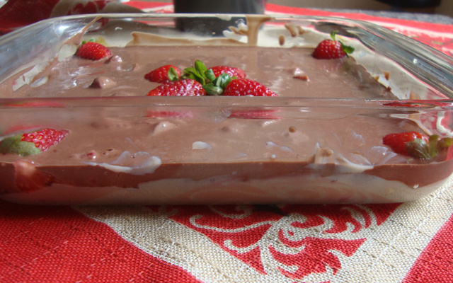 Delicia gelada de morango