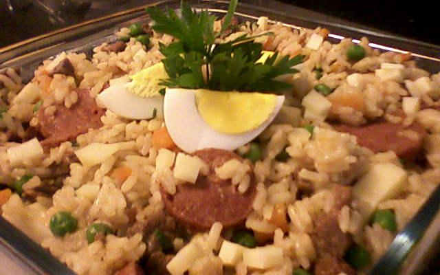 Arroz especial com carne seca