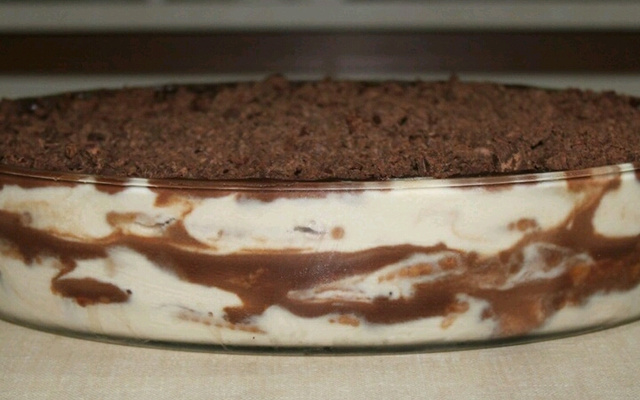 Pavê de baunilha e chocolate