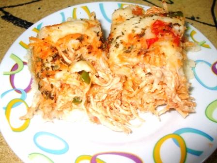 Torta colorida de frango