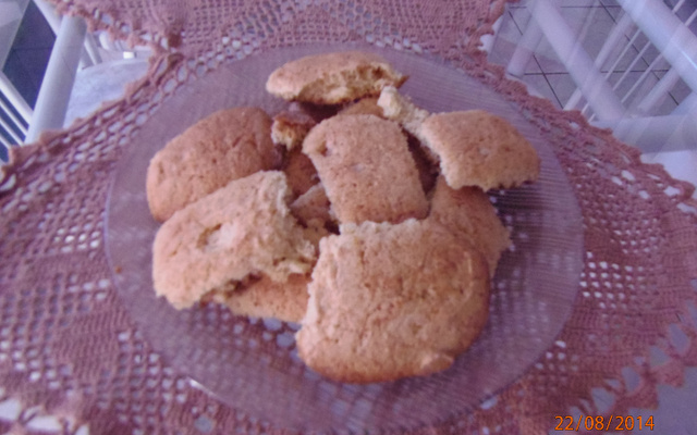 Bolacha de nata de paçoquinha