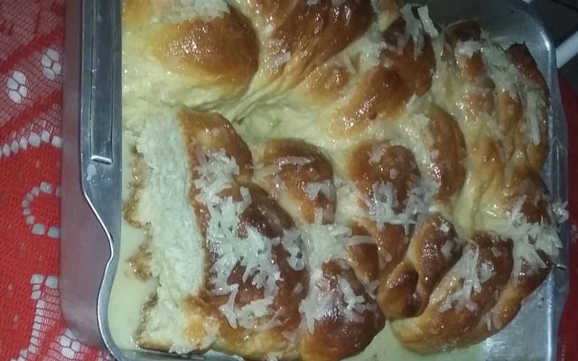 Pão doce de leite condensado de liquidificador