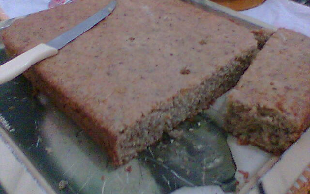 Bolo de banana com linhaça