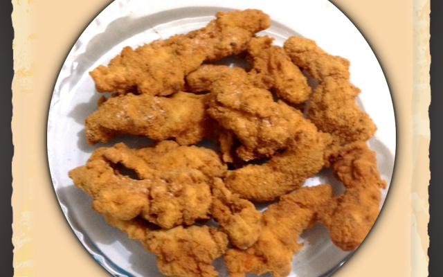 Tirinhas de frango empanadas (sequinhas)