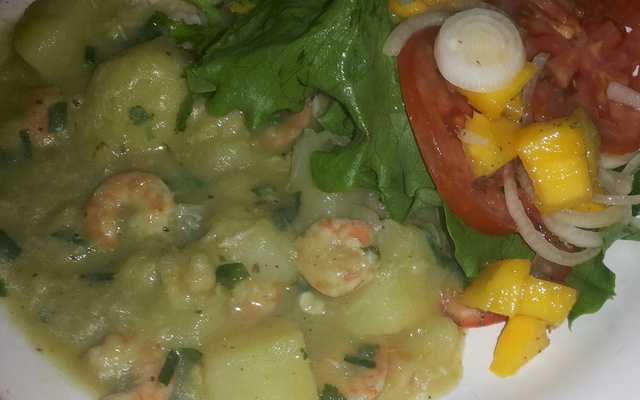 Delícia de bacalhau com camarão